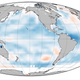 Declining ocean memory between the present and the end of the 21st century. Blue indicates decline, red indicates increase in memory.